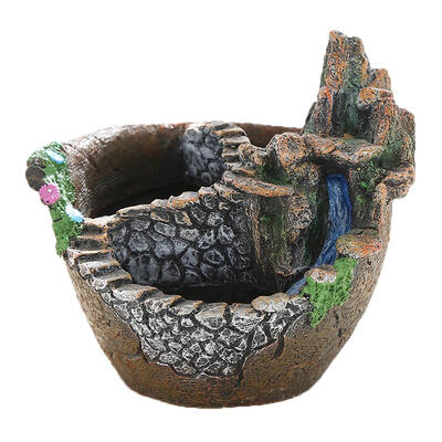 

Waterfall Resin Flowerpot Succulent Plants Planter Desktop Potted Holder