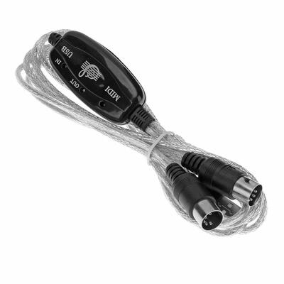 

USB MIDI In-out Interface Cable Converter PC to Music Keyboard Adapter Wire