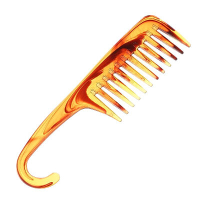 

Plastic Hair Brush Wide Tooth Comb with Hanger Anti-Static Large Wide Comb for Straight Wavy Hair Care Styling Tool