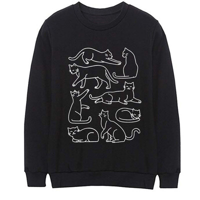 

Starmoon Women Printing Round Neck Long Sleeve Casual Blouse Sweatshirt