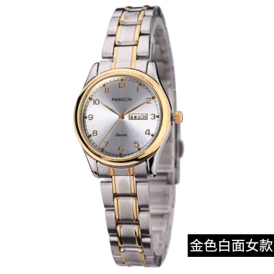 

Pengzhi steel belt calendar digital small dial elderly watch lady quartz watch middle&old age watch male is not mechanical