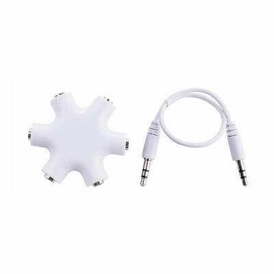 

35mm Earphone Headphone Audio Splitter 1 Male to 5 Female Cable Adapter