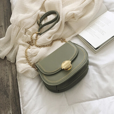 

Ocean bag female 2019 new style texture French small bag wild Messenger saddle bag fashion shoulder bag