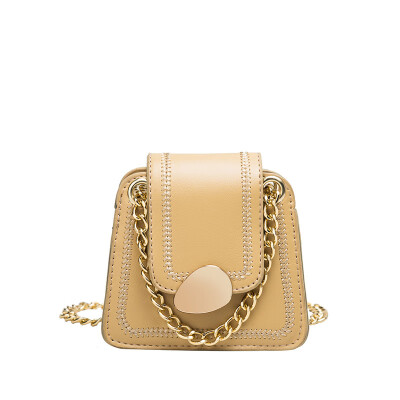 

Korean version of the small bag fashion wild pu women bag trend rhombic chain bag can be shoulder toe