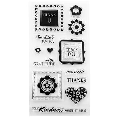 

Silicone Transparent Seals Clear Stamps Thank You Letter for DIY Scrapbook