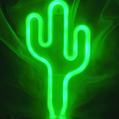 

Cactus Shaped Novelty Neon Lights Battery Powered Led Decorative Fairy Lights Night Light Party Light