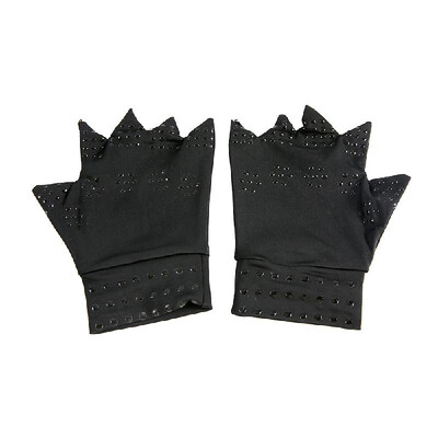 

1 Pair Elastic Fingerless Gloves Heal Joints Pain Easement Therapy Health Care Tool