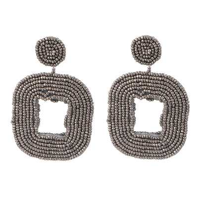 

2019 New Heart Beads Gold Metal Love Drop Earrings Hollow Geometric Earrings Women Gifts Jewelry Brincos