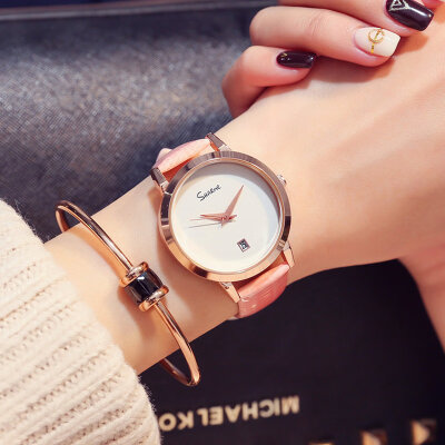 

Calendar Simple Watch Lady Waterproof Fashion Student Ultra-thin Leisure Atmosphere Quartz Watch Genuine