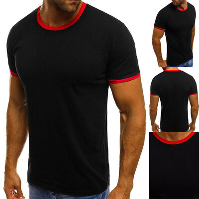 

Mens Gym Summer Slim Fit Casual Short Sleeve Muscle Tee Tops T-shirts Blouse