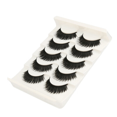 

〖Follure〗Big sale 5 Pair Fashion Natural Handmade Long False Black Eyelashes Makeup