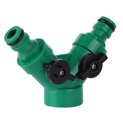 

Greensen Two Way Pipe Divider Hose Splitter Garden Water Tap Adapter With Valve