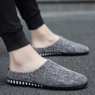 

2019 new summer lazy slippers beach hole Korean version of the trend of fashion personality sandals Baotou half drag sandals