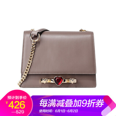 

Red Valley HONGU womens bag casual fashion shoulder bag wild personality leather Messenger bag H5121620 light coffee
