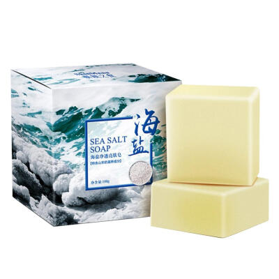 

Handmade Soap Sea Salt Soap Pimple Pore Acne Removal Moisturizing Wash Soap