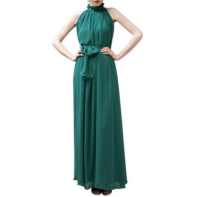 

Boho Bandage Swing Dress Women Elegant Sleeveless Chiffon Maxi Dresses