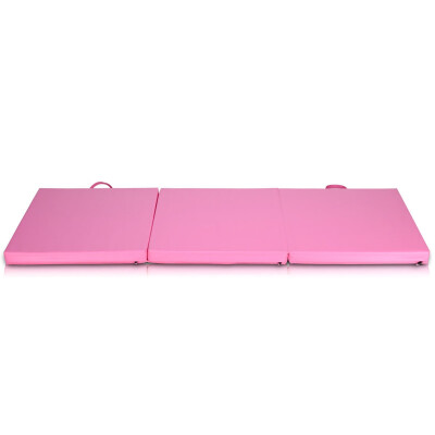 

6 x 2 Tri-Fold Exercise Gymnastics Mat with Carrying Handles-Pink