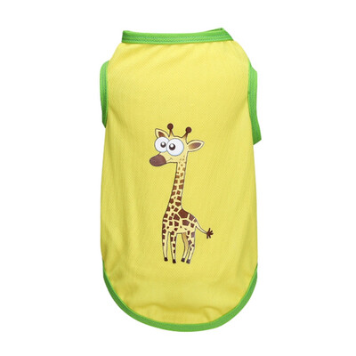 

Pet Spring Summer Costume Comfortable Breathable Cartoon Animals Sleeveless T-shirt For Dogs