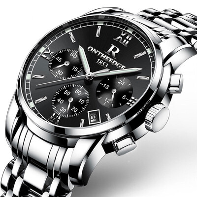 

2018 New watch Men Wrist Watches Casual waterproof stainless steel Quartz watch calendar