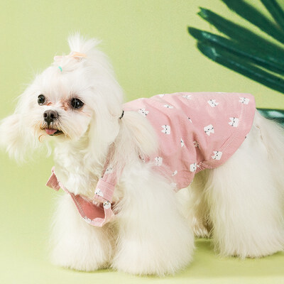 

Spring And Summer New Puppy Dog Clothes Spring Teddy Cat Law Fighting Small Dog Beauty Beautiful Pet Vest Dog Dress Sleeveless