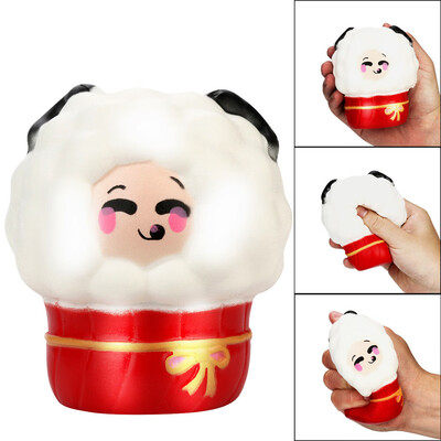 

Gotoamei 17cm Adorable Cup Sheep Squishy Slow Rising Squeeze Stress Reliever Charm Toy