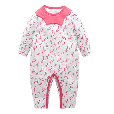 

Cute Animal Crane Warm Boys Girls Basic Rompers O-Neck Jumpsuit Costumes