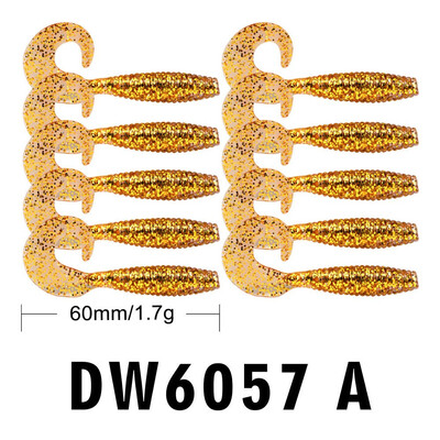 

VISSEN 10Pcslot 6cm 17g Fishing Lure Silicone Wobbler Swimbait Artificial Colorful Silicone Soft Bait Fake Lures Fly Fishing
