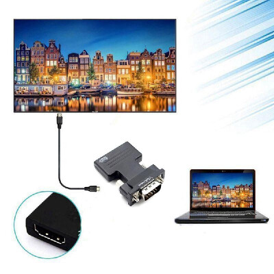 

1080P HD Multimedia Interface Female To Vga Male Video Converter With Audio Output Cable Converter Adapter