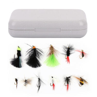 

Greensen 32 PcsLot Assorted Wet Dry Nymph Insect Lifelike Bionic Bait Fly Fishing Lures Hook with Box