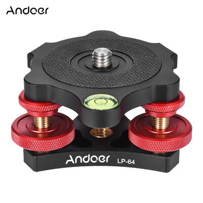 

Andoer LP-64 Tripod Leveling Base Tri-wheel Precision Leveler with Bubble Level 38" Screw Aluminum Alloy Max 15kg33Lbs