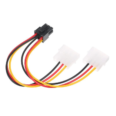 

4p to 6p Power Cable Graphics Video Card 4 Pin Molex to 6 Pin PCI-Express PCIE Power Supply Cable Cord