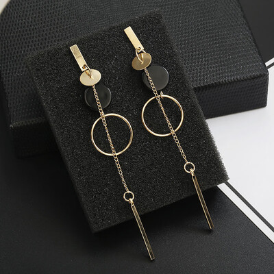

Drop Earrings For Women Fashion Jewelry Long Metal Dangle Earrings GoldSilver Color Oorbellen Bijoux Christmas Gifts