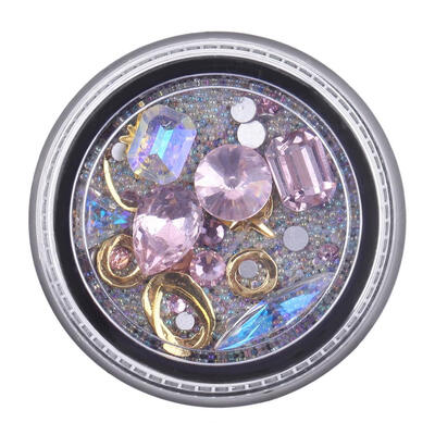 

DIY Mixed Color Beads Shiny Rhinestones Nail Decor Art Nail Manicure Tools