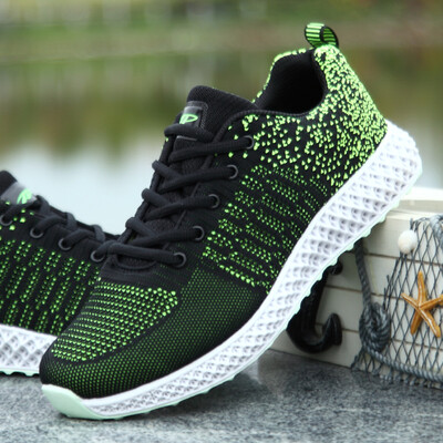 

2019 summer new mens shoes mens lightweight sports shoes non-slip sneakers running shoes flying line student breathable mesh shoes