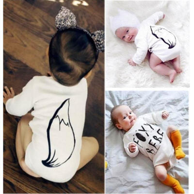 

Newborn Baby Boy Girl Long Sleeve Cotton Bodysuit Romper Jumpsuit Clothes 0-18M