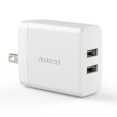 

dodocool 24W 2-Port USB Wall Charger Travel Power Adapter with Foldable Plug for Samsung Galaxy S8 iPhone X iPhone 8 Plus On