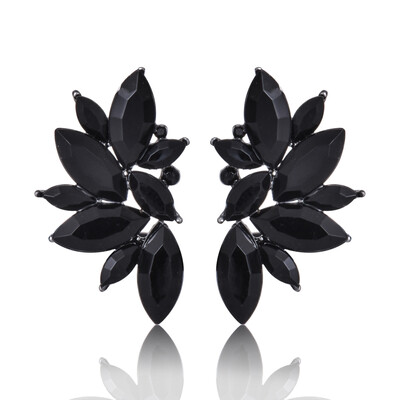 

H20 Fashion Jewelry Water Design Crystal Drop Earrings For Women Black Blue Rhinestone Dangle Earring Luxury Wedding Jewelry Hot