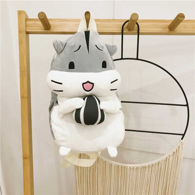 

Tailored Fashion Women Cute Backpack Fluffy Hamster Bag Student Winter Hand Warmer Bag