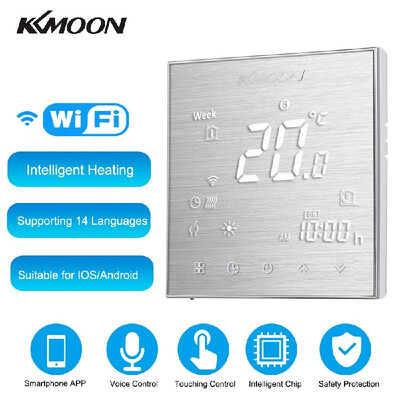 

KKmoon Digital Water Heating Thermostat 7-Day Programmable with WiFi Connection & Voice Control Energy Saving AC 95-240V 5A Touchi