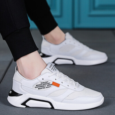 

Summer mens shoes Korean version of the trend of wild sports&leisure small whiteboard shoes running tide shoes social spirit guys white shoes