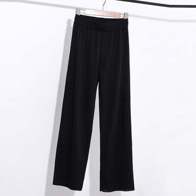 

Fashion Women Leisure High Waist Trousers Loose Pants Pure Color Long Pants