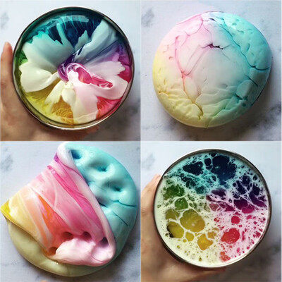 

Siaonvr Beautiful Color Mixing Cloud Slime Putty Scented Stress Kids Clay Toy