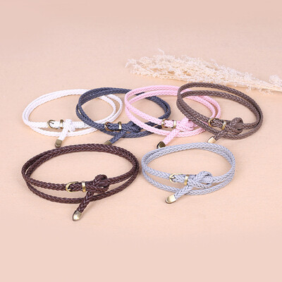 

Womens thin belt retro womens belt wild fashion belt Korean version of the hand-woven belt