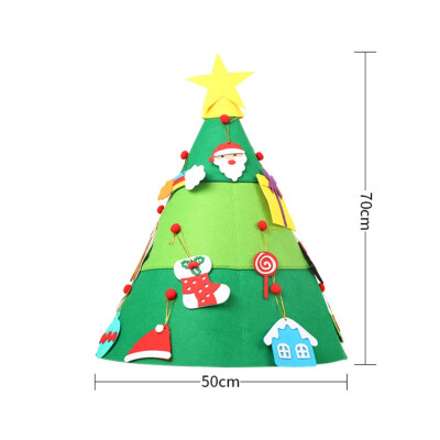 

Merry Christmas DIY Felt Toddler Floor Tree Baby Gift Xmas Tree Ornaments Craft Christmas Decoration for Home New Year 2019