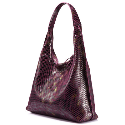 

REALER women handbag genuine leather large tote bag female hobo shoulder bag fashion serpentine prints handbag