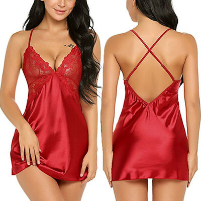 

Sexy-Lingerie-Sleepwear-Lace-Womens-G-string-Dress-Underwear-Babydoll-Nightwear