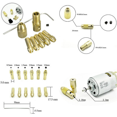 

8pcs 05mm-3mm Kleine Elektrische Bohrer Spannzange Micro Twist Bohrfutter Set