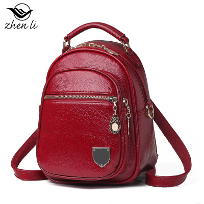 

Womens bag fashion Japanese style pu geometry small bag new simple solid color backpack