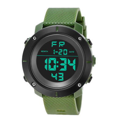 

Waterproof Sport Digital Watch Men Leather Strap LED Electronics Wristwatch