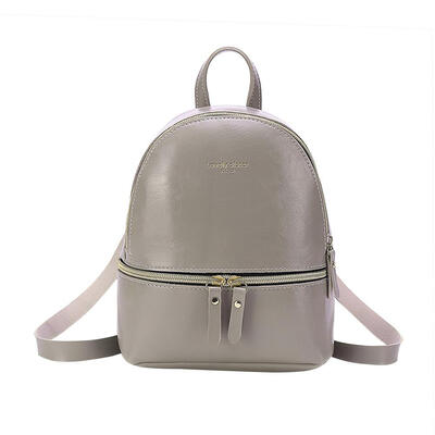 

Women Solid Backpack Oil Wax Leather Satchel Small Shoulder Travel Bags